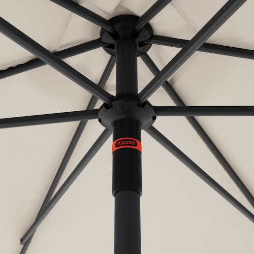 doppler Mittelmastschirm myZONE 300 Push up, Aluminium Anthrazit / 100 % Polyester 180 g/m²