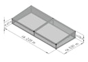 Vorschaubild KGT Frühbeet Aufsatz für Aluminium Hochbeet 210 Profile pressblank (B2,05 x T0,91 x H0,77 m - 1185 l)
