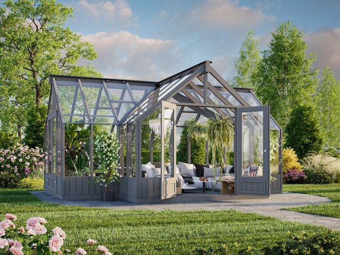 Palmako Gewächshaus / Pavillon / Glashaus Emilia 19,1 m²- 44 mm