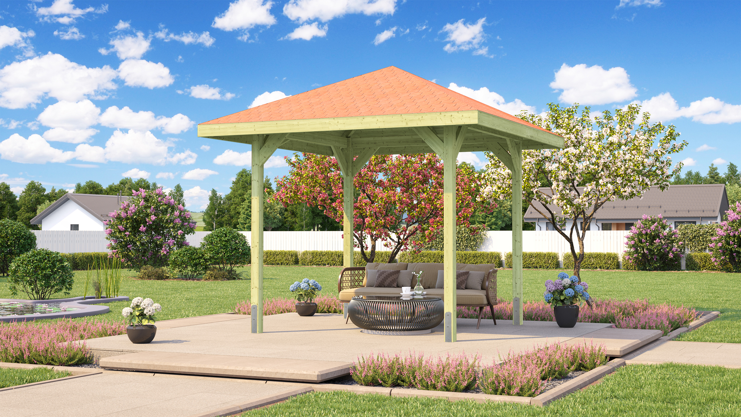 Weka Gartenoase 651- Sparset inkl. Schindeln