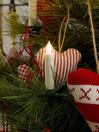 Konstsmide Weihnachtsbeleuchtung  LED Baumbeleuchtung kabellose Kerzen warmweiß