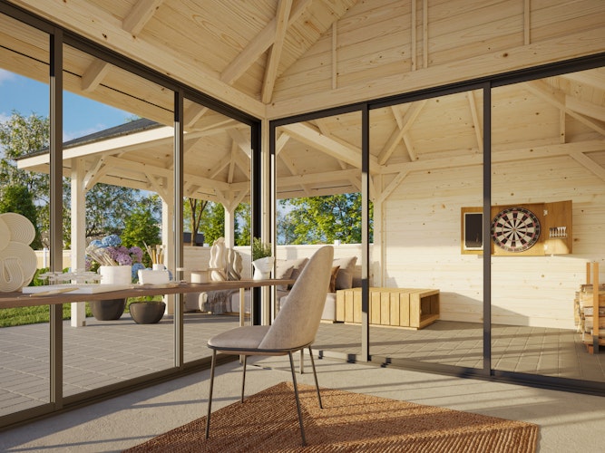 Palmako Pavillon Bianca 24,9 m² Set 210 Slide - 28 mm
