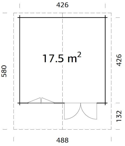 Palmako Gartenhaus Britta 17,5 m² - 40 mm