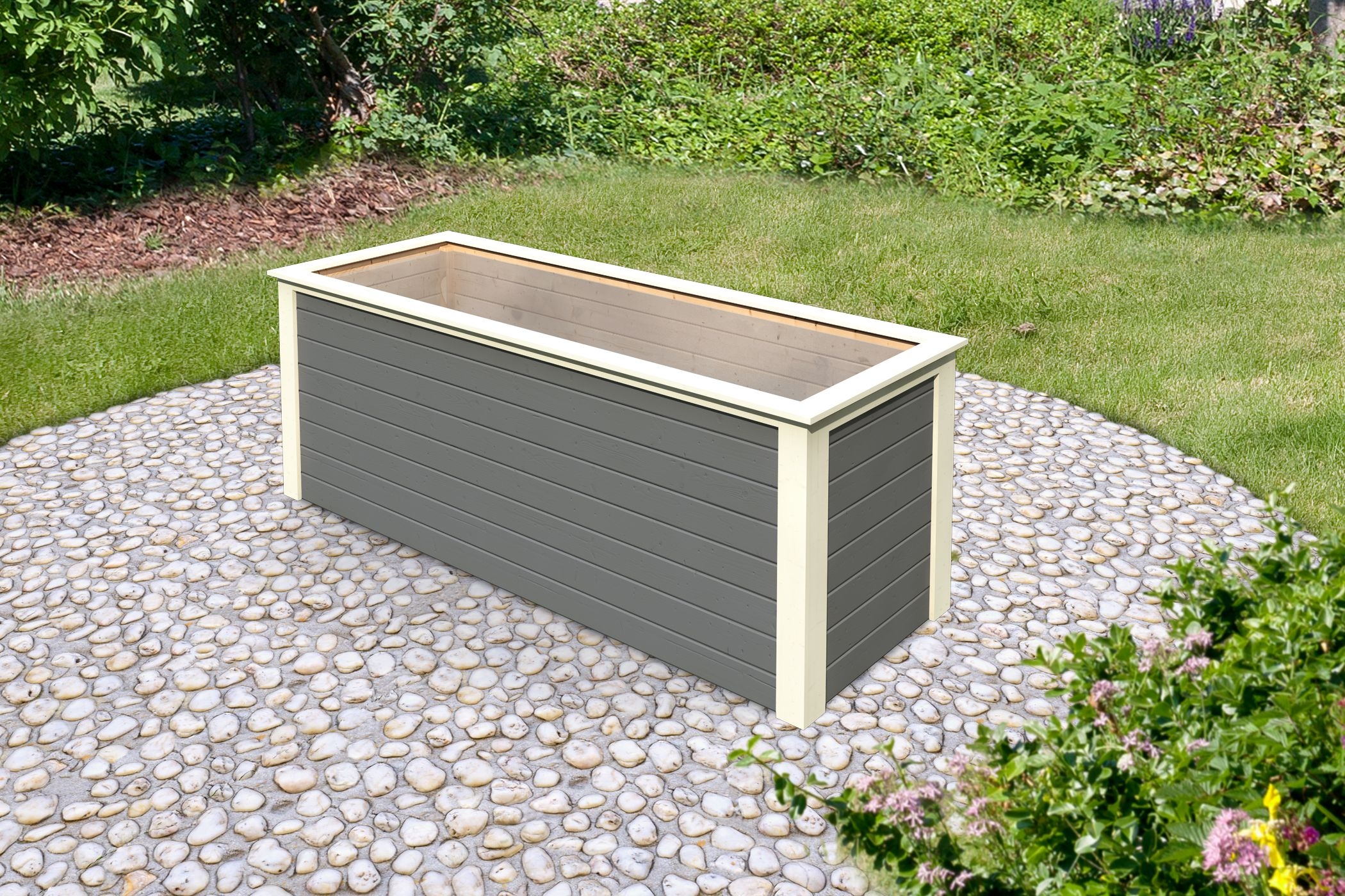 Karibu Hochbeet 2 - 1520 l Fassungsvermögen 28 mm Wandstärke