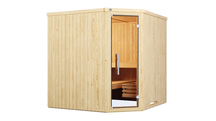 Weka Elementsauna Varberg 3 - 68 mm Sparset 1 inkl. 7,5 kW Ofen mit Steuergerät