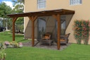 Vorschaubild Skan Holz Terrassenüberdachung Andria mit Mittelpfosten Breite 434 cm