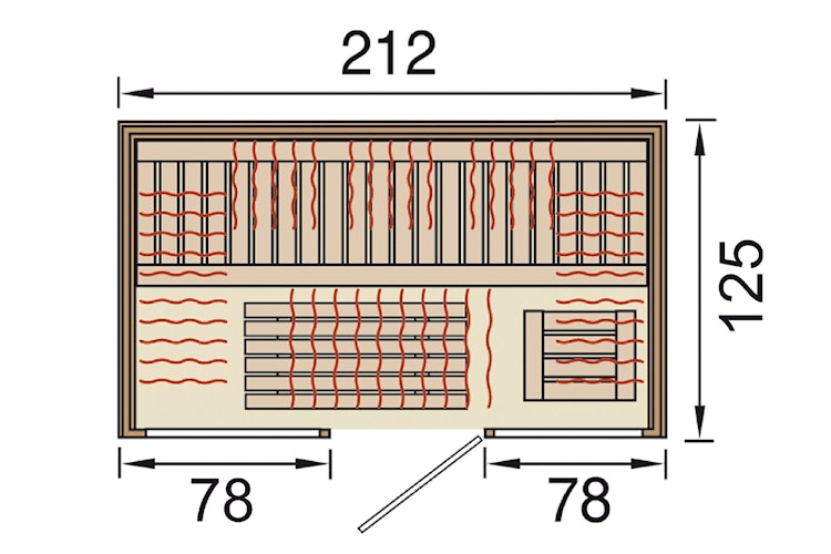 Weka Infrarotkabine Osby 2 inkl. Flächenstrahler