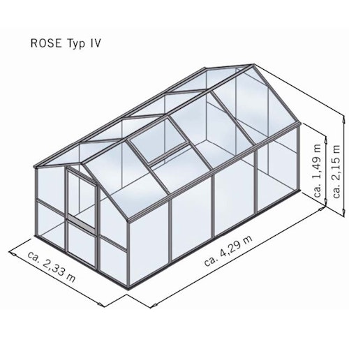KGT Gewächshaus Rose Typ IV