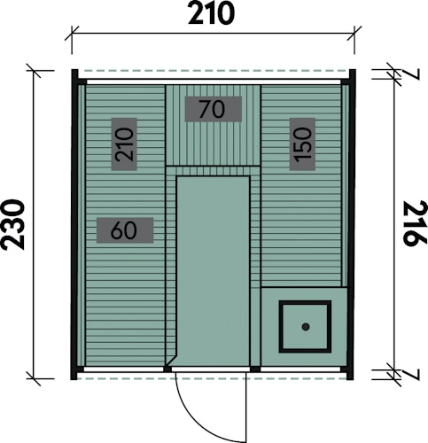 Wolff Finnhaus Cube Saunafass 230 Art 2