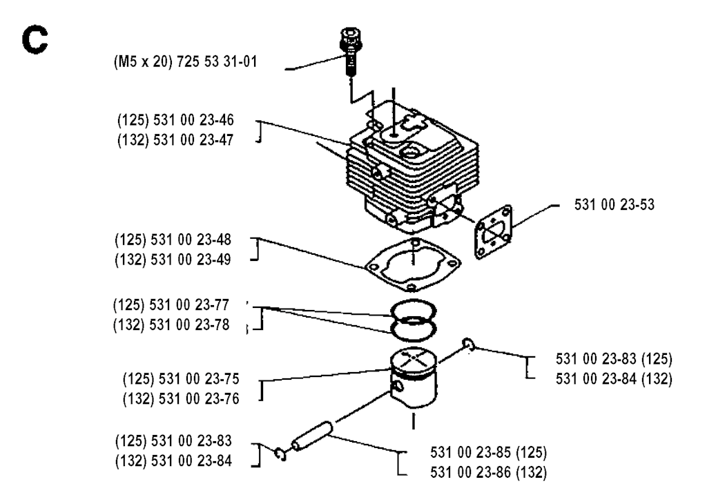 Explosionszeichnung Ersatzteile