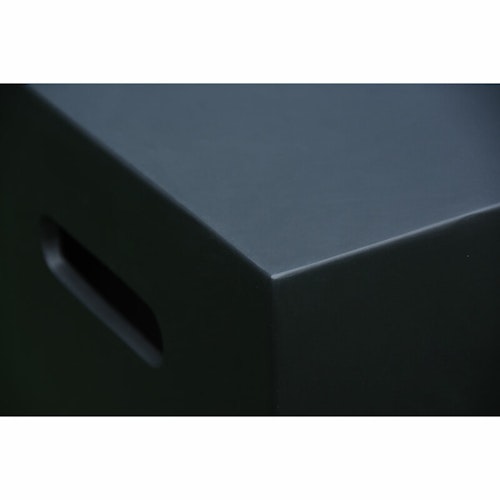 Gardenforma Abdeckung for Gasflaschen, Beton-Optik schwarz, Faserbeton für 5kg Gasbehälter