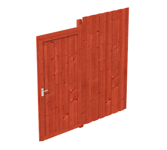 Skan Holz Seitenwand für Leimholz Carports - Deckelschalung