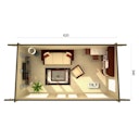 Vorschaubild Palmako Gartenhaus Heidi 19,7 m² - 70 mm