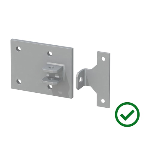 TraumGarten Montageplatte für Tor an Mauer - 2er Set 