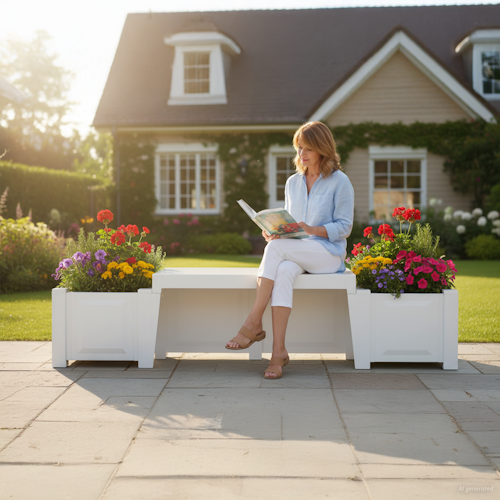 KHW Gartenbank Berlin inkl. Pflanzkästen