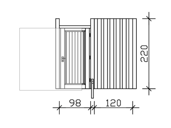 Skan Holz Seitenwand für Leimholz Carports - Deckelschalung