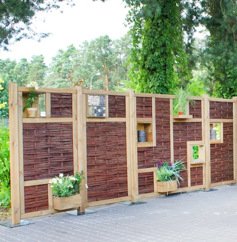 T&J LABO-3D Weidengeflechtzaun 94x180 geschlossen