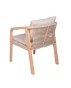Vorschaubild Garden Pleasure Gartenmöbel Set BOGOTA, Tisch 150 x 85 + 4 Sessel, Akazie / Rope Hellgrau / Kissen 100 % Polyester Hellgrau