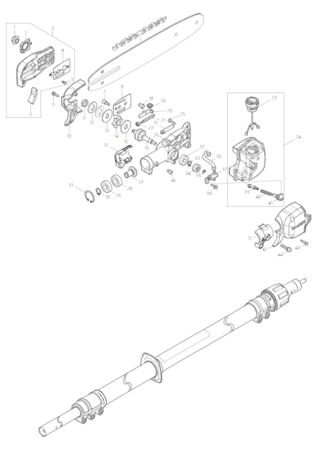 Explosionszeichnung Ersatzteile