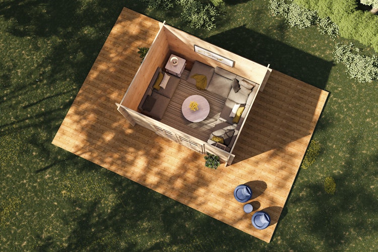 Wolff Finnhaus Gartenhaus Garde 2823 - 40 mm