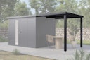 Vorschaubild Wolff Finnhaus Terrasse 2323 Anthrazit für Metall Gartenhäuser Ulrik & Linnea