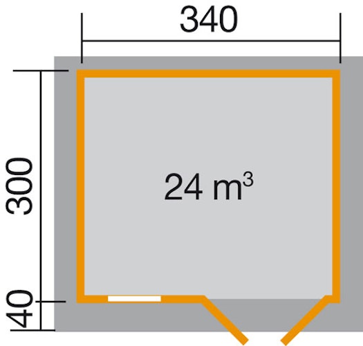 Weka 28 mm Gartenhaus 163