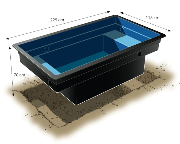 Ubbink Fertigteichschale Quadra C2 - 1500 l