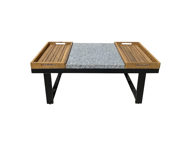 Garden Pleasure Lounge-Set SAN MATEO, Eukalyptus / Polyrattan / Kissen 100 % Polyester Beige