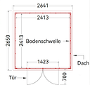 Vorschaubild NewTechWood WPC Gartenhaus Cella 88 mit Doppeltür - 21 mm