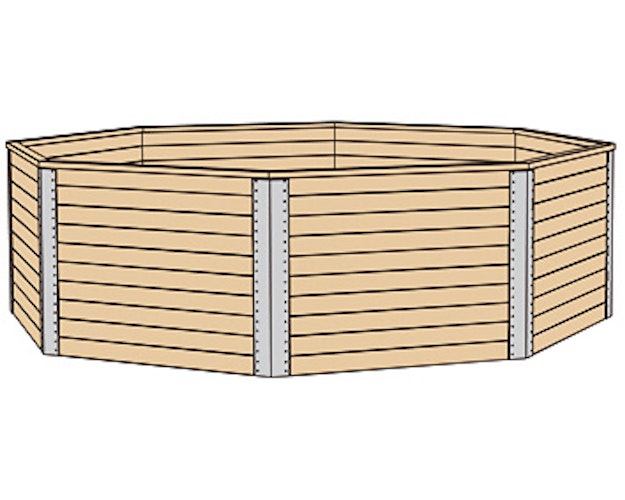 Weka 45 mm Massivholzpool 593 - 45 mm - 310 x 310 cm