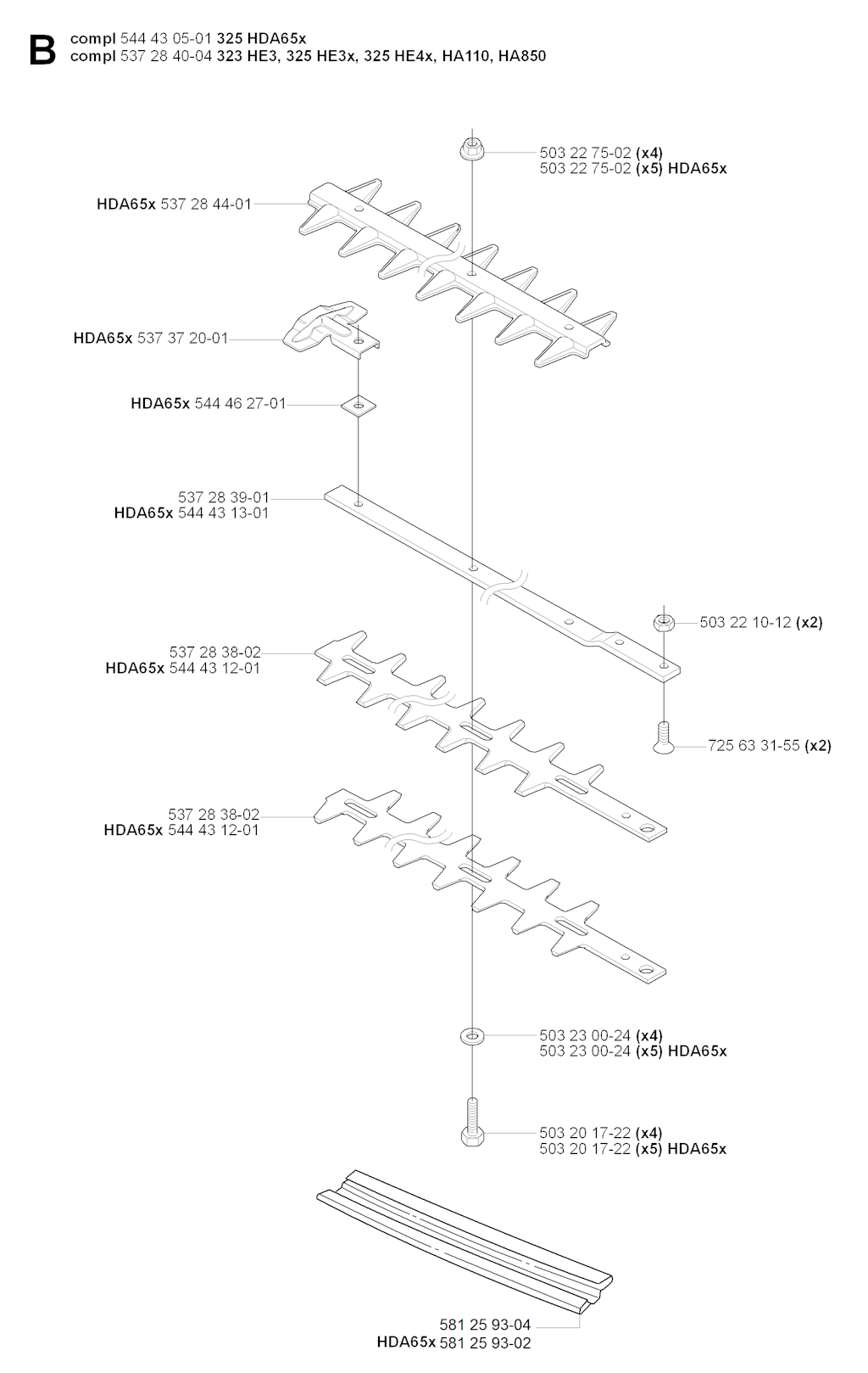 Explosionszeichnung Ersatzteile