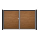 Vorschaubild GroJa BasicLine Schmal Doppeltor Rahmen Aluminium Anthrazitgrau 3000 x 1800 mm