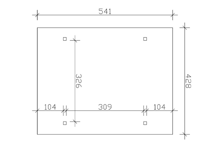 Skan Holz Odenwald - Design Einzel Carport aus Leimholz Breite 428 cm