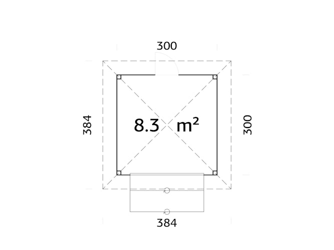 Palmako Marktstand Bianca 8,3 m² Set 104 - 28 mm