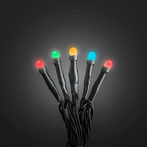 Konstsmide Weihnachtsbeleuchtung  Micro LED Lichterkette 200 Dioden schwarzes Kabel