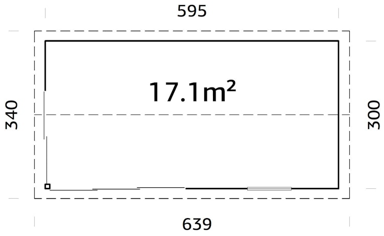 Palmako Gartenhaus Amanda 17,1 m² Slide - 44 mm