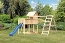 Vorschaubild Akubi Stelzenhaus Frieda mit Wellenrutsche, Doppelschaukelanbau, Klettergerüst und Anbauplattform