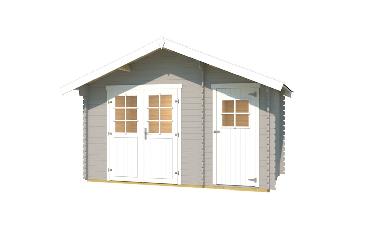 Weka Gartenhaus 253 hellgrau/weiß - 28 mm