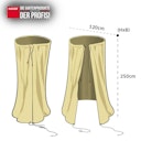 Vorschaubild Noor Winterschutz-Thermomantel XL Ø120 x 250 cm mit Reißverschluss und 2 Zugseilen 70 g/m²