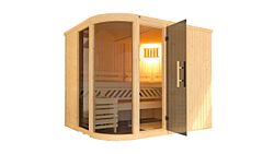 Weka Element-Designsauna Sara 2 Sparset inkl. Ofen-9,0 kW Saunaofen OS inkl. Steuerung - "Alles dabei"