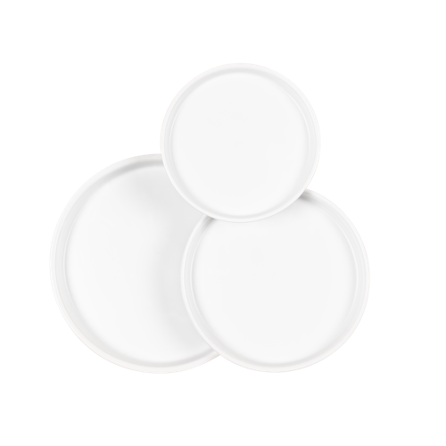 Wikholm form Design Untersetzer 3er Set Creme weiß ⌀ 19/23/28,5 cm 