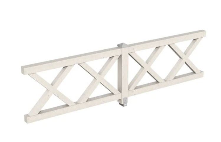 Skan Holz Brüstung Andreaskreuz zu Pavillon Cannes / Orleans