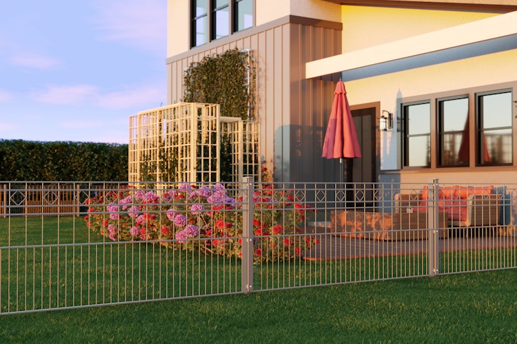 dz Schmuckzaunset Residenz klassik TURIN Pfosten VAP mit Profilabdeckschiene