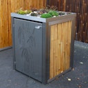 Vorschaubild BambusBASIS Mülltonnenbox Edelstahl für 240 l-Tonne  -  1-/2-/3-er Box