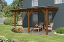 Vorschaubild Skan Holz Terrassenüberdachung Rimini aus Douglasie mit Mittelpfosten Breite 434 cm