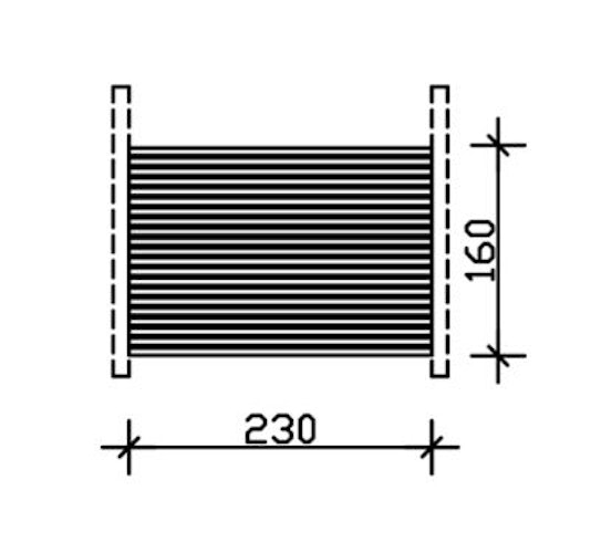 Skan Holz Seitenwand Rhombus passend für Carports Spessart