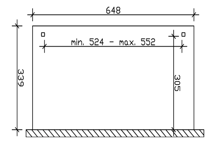 Skan Holz Terrassenüberdachungen Verona o. Mittelpfosten Breite 648 cm