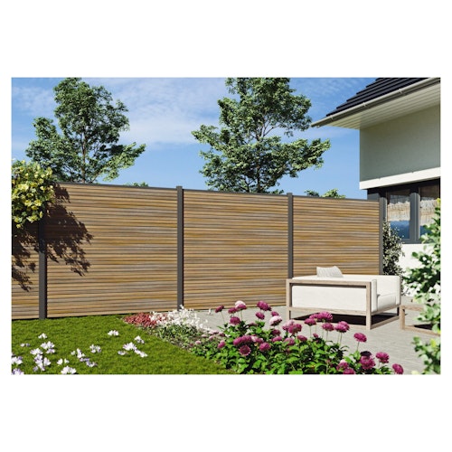 T&J WAREN WPC Steckzaun-Set - Verschiedene Farben