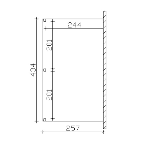 Skan Holz Aluminium Terrassenüberdachung Garda Breite 434 cm