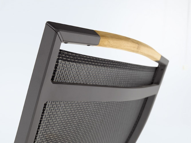 Sieger Stapelsessel CATENA, Aluminium Eisengrau / Textilux Grau - Abverkauf 